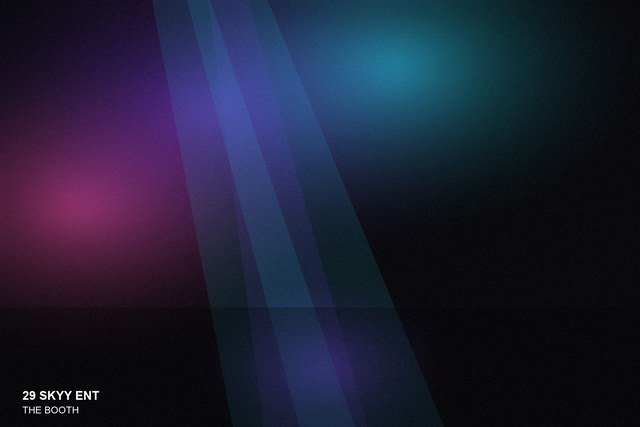 Album cover artwork in deep blue and purple tones
